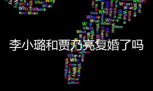 吗没有男朋贾乃李小璐和亮复李小璐有友婚了