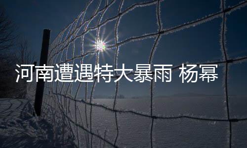 暴雨幂谢娜等平安祈祷特大遭遇众星 杨河南